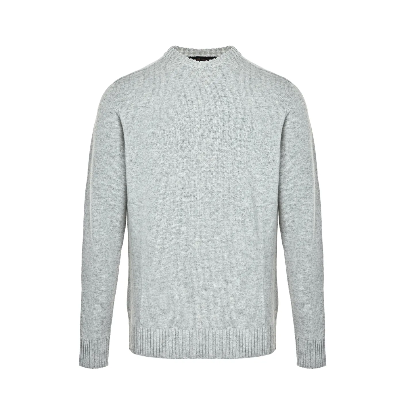 Louis Vuitton/Louis Vuitton solid color back collar leather label knitted sweater